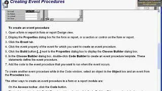 Mastering Microsoft Access Programming - Part 10