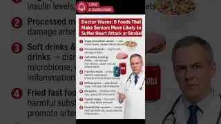 🚨 8 Foods Seniors Must Avoid to Prevent Heart Attack & Stroke! #shorts