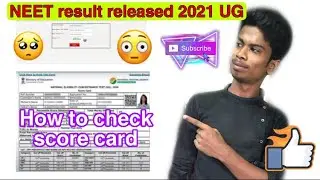 How to check NEET result or score card in UG 2021