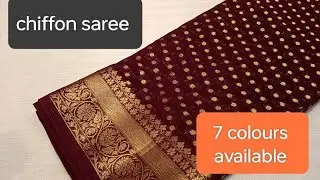 fancy saree ❣️ | chiffon saree 💐 #saree #fancysarees  #sareefashion #sareelove #subscribe