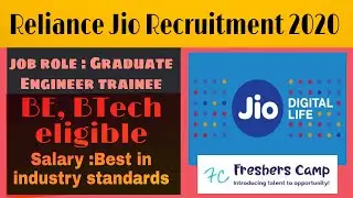 Reliance Jio is Hiring Freshers &ndash; Jio Recruitment 2020 for Graduate Engineer Trainee | B.E/B.Tech
