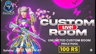 BGMI UNLIMITED CUSTOM ROOM LIVE || PRIZE POOL 100rs ||GAMERYT IS LIVE #bgmi #customrooms #bgmilive