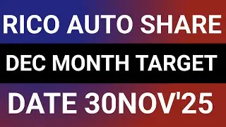 RICO AUTO STOCK LATEST NEWS 30NOV'25/RICO AUTO SHARE LATEST ANALYSIS WITH TARGET FORECAST 