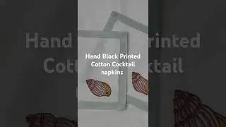 Hand block printed cotton cocktail napkins