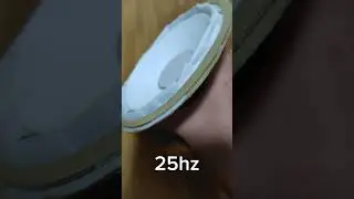 自作 段ボール スピーカー bass test 30hz〜20hz 　#重低音 #Bass test