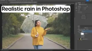 Realistic rain in Photoshop #photoshoptips #rain #photoshoptricks #photoediting