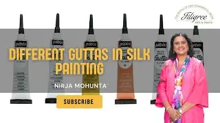 Different guttas in silk painting | Pebeo, Jacquard & Dupont Gutta for&nbsp;Silk&nbsp;Painting