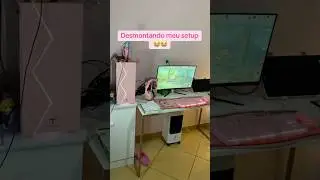 Desmontando meu setup. #pcrosa #setup #setuprosa #pcgamer #gamergirls #pinksetup