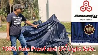 Autofy Bike Body Cover - 100% Water Proof, UV Protection, Scratch proof with Elastic Wrap Around.