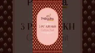 3 PV AJRAKH Cotton Suit #youtubeshorts #shorts #prithyuka #suitset