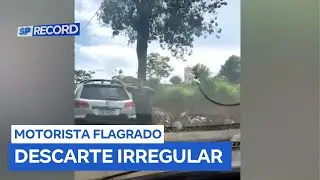 Motorista é flagrado descartando lixo irregularmente em parque de Franca (SP)