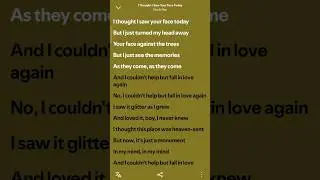 I Thought I Saw Your Face Today - She & Him (Lyrics) #music #songs #lyricsshorts #spotify #feedshort