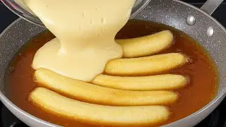 Bolo de Banana Caramelizado na Frigideira