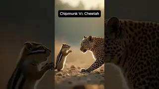 Chipmunk Vs Cheetah  #shortsfeed #animalfusion #cheetah #chipmunk #hybrids