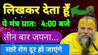 लिखकर देता हूँ ये मंत्र प्रातः 4 बजे तीन बार जपना सारे रोग दूर हो जाएंगे । Premanand Ji Maharaj 