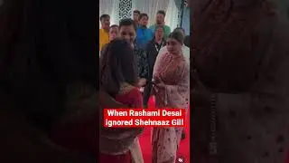 #RashamiDesai completely ignored #ShehnaazGill at BabaSiddique&rsquo;s eid party 😂
