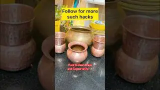 Easy #hacks to clean Brass and Copper #tips #festival Mix citric acid salt vinegar & water #shine