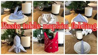 8 basic table napkins folding with names #folding