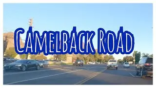 An Evening Drive on Camelback Road - (Eastbound) - 4K - Phoenix Arizona