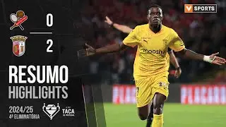 Resumo: Leixões 0-2 Braga (Taça de Portugal 24/25)