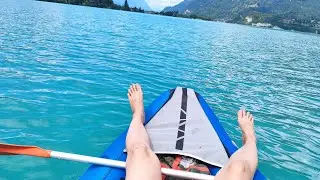 One Summer in Interlaken | Paddle Boarding & Boating on Lake Brienz. #lakebrienz #switzerland 