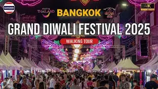 Grand Diwali Festival 2025 in Bangkok Walking Tour | Culture, Food & Hindu Celebration