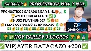 ✅ PRON&Oacute;STICOS DE LA NBA Y NHL PARA HOY 10 DE ENERO | PARLEY GRATIS 🔥