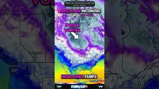 🥶 The Polar Vortex is about to PLANT itself over the US this week #weather #cold #snow