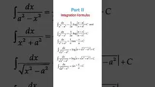 Integration formula Part -II  #maths  #intermediateboard #jee #12thcbse #viralvideo #viralshorts
