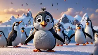 Five Ice Skating Penguins Sing Songs | Winter Counting Song for Kids | Nursery Rhymes and Baby Songs