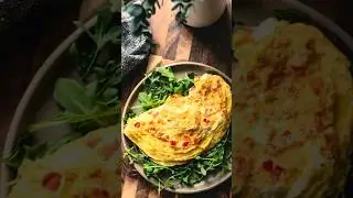 Feta, Bell Pepper, and Bacon Omelet | Quick and Delicious Breakfast Recipe