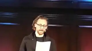 Tom Hiddleston reading at the Dickens v Tolstoy event