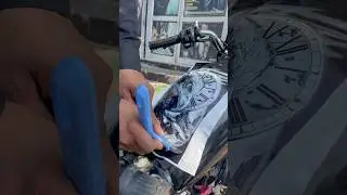 splendor bike tank sticker modification #shortvideo #modificition #trending #splendormodified