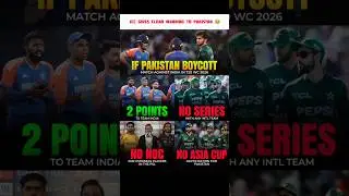 Icc Gives Clear Warning To Pakistan 😂 #Cricket #Shorts