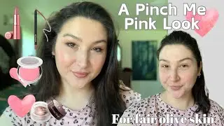Soft pink makeup tutorial for fair golden olive skin, pinch me pink blush makeup by Mario