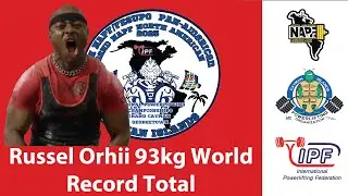 Russel Orhii at 2025 NAPF World Record Total 918kg