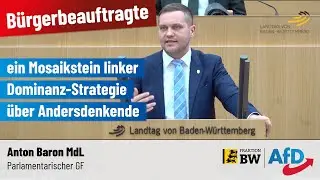 Das Amt der Bürgerbeauftragten ist ein Mosaikstein linker Dominanz-Strategie über Andersdenkende!