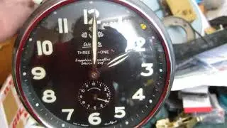 Wehrle Three In One Alarm clock with striking