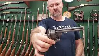 A very rare 18 shot  Lefaucheux double barrel pinfire revolver, cal. 7 mm. www.blackpowder-bg.com