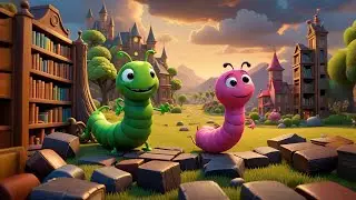 Three Wiggly Worms Hide in a Book | Reading Song Kids | Counting & Curiosity Rhyme for Toddlers