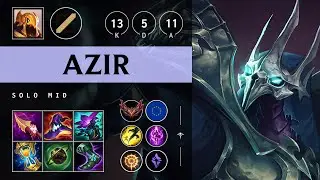 Azir Mid vs Orianna: Triple Kill, Legendary - EUW Grandmaster Patch 14.22