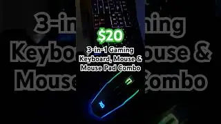 $20 Gaming Keyboard, Mouse & Mouse Pad Combo #shorts #asmr #unboxing #keyboard #mouse #mousepad #pc