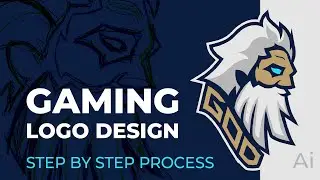 Simple Mascot logo design for gaming | TUTORIAL