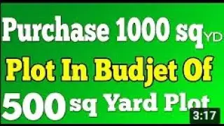 Purchase 1000SqYard Plot In Budget Of 500sqYard | [Bahria Town Karachi]| (Hamna Properties Official)