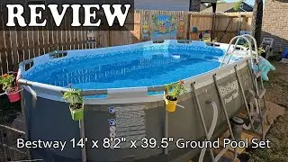 Обзор овального надземного бассейна Bestway Power Steel размером 14' x 8'2