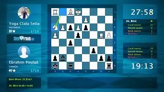 Chess Game Analysis: Yoga Clalu Setia - Ebrahim Poulad : 0-1 (By ChessFriends.com)