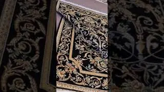 Colour change rug shows two colours light and dark 100% pure Silk