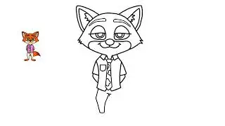 How to Draw Nick Wilde from Movie Zootopia 2  #art #drawingtutorial #zootopia2