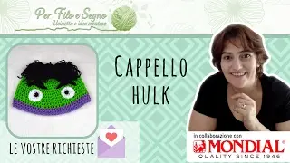 Tutorial - Cappello Hulk (taglia 3 anni)