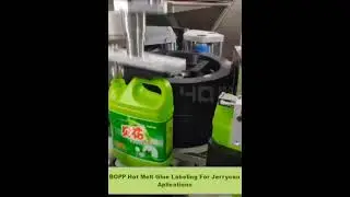 Chinese B0PP Hot Melt Glue Labeler For Jerrycan Applications.